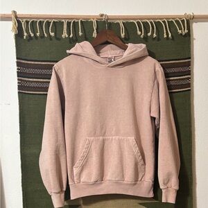 Los Angeles Apparel rose quartz 14oz cotton hoodie made in the USA